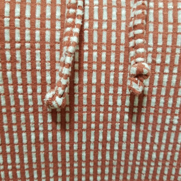 W5 top Small Peasant Ruffle striped raglan relaxed keyhole textured knit Anthro - Picture 8 of 13